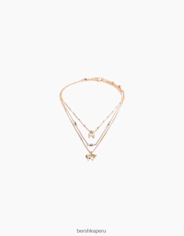 oro Bershka mujer juego de 3 collares zodiaco piscis 806J6B2423