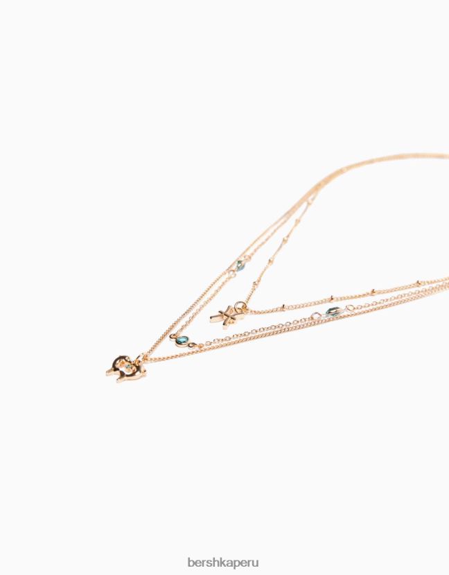oro Bershka mujer juego de 3 collares zodiaco piscis 806J6B2423