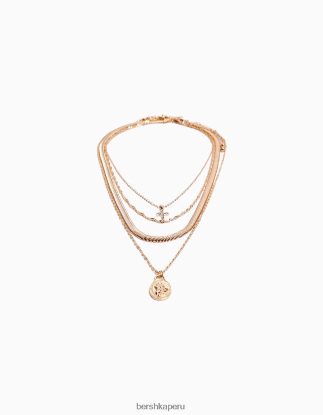 oro Bershka mujer juego de 4 collares de cadena 806J6B2532