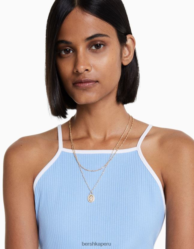 oro Bershka mujer juego de 4 collares de cadena 806J6B2532