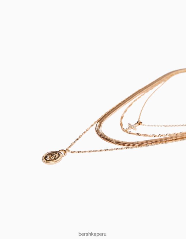 oro Bershka mujer juego de 4 collares de cadena 806J6B2532