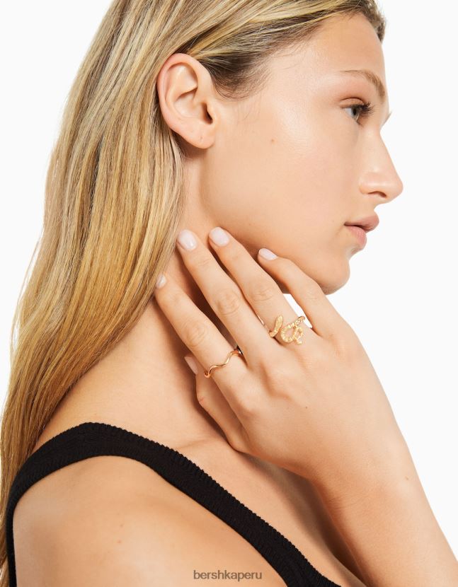 oro Bershka mujer juego de 6 anillos de serpiente 806J6B2521