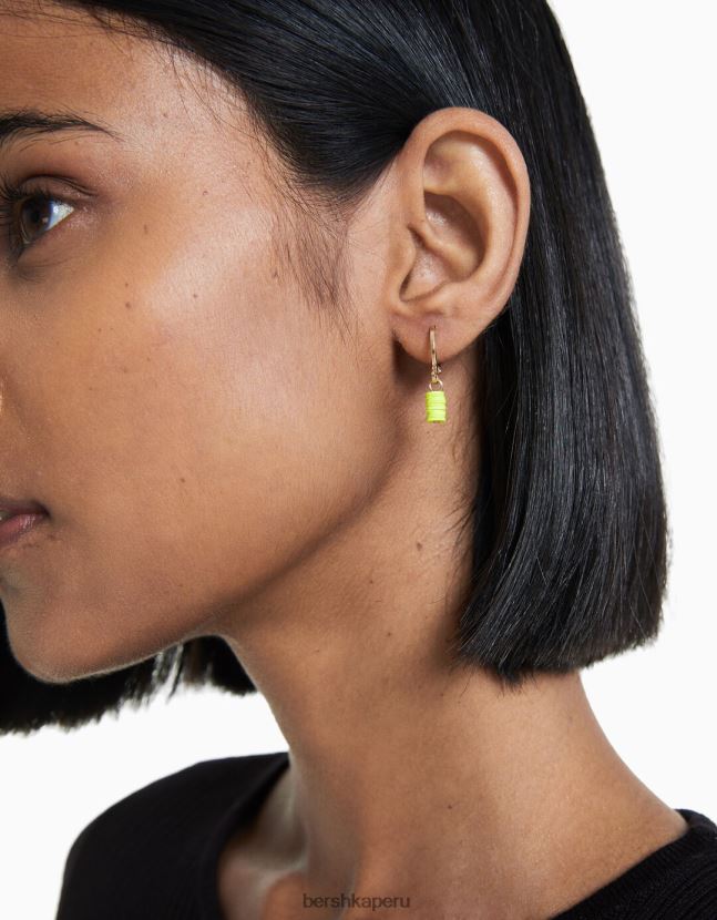 oro Bershka mujer juego de 6 aretes de aro con dije esmaltado 806J6B2529