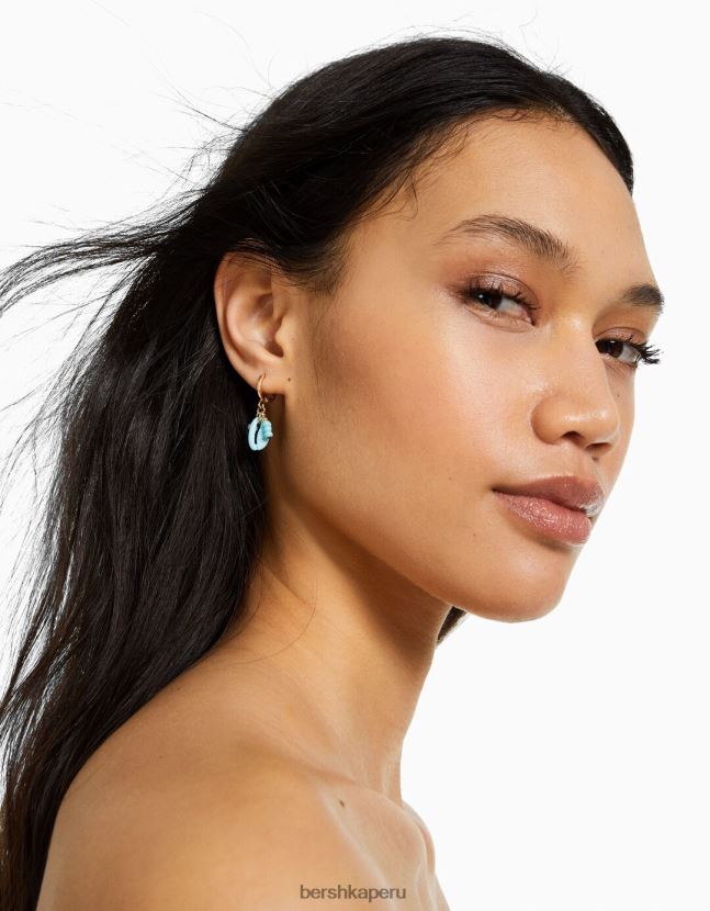 oro Bershka mujer juego de 6 aretes de aro de conchas marinas con dijes 806J6B2519