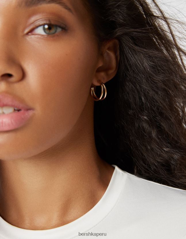 oro Bershka mujer juego de 9 pendientes de aro de corazón 806J6B2474