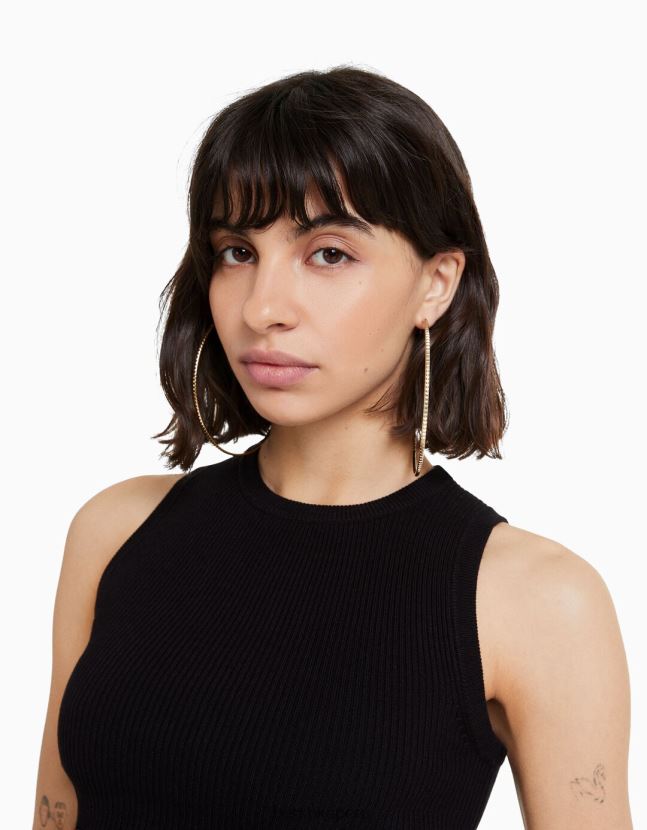 oro Bershka mujer pack de 3 aros finos 806J6B2455