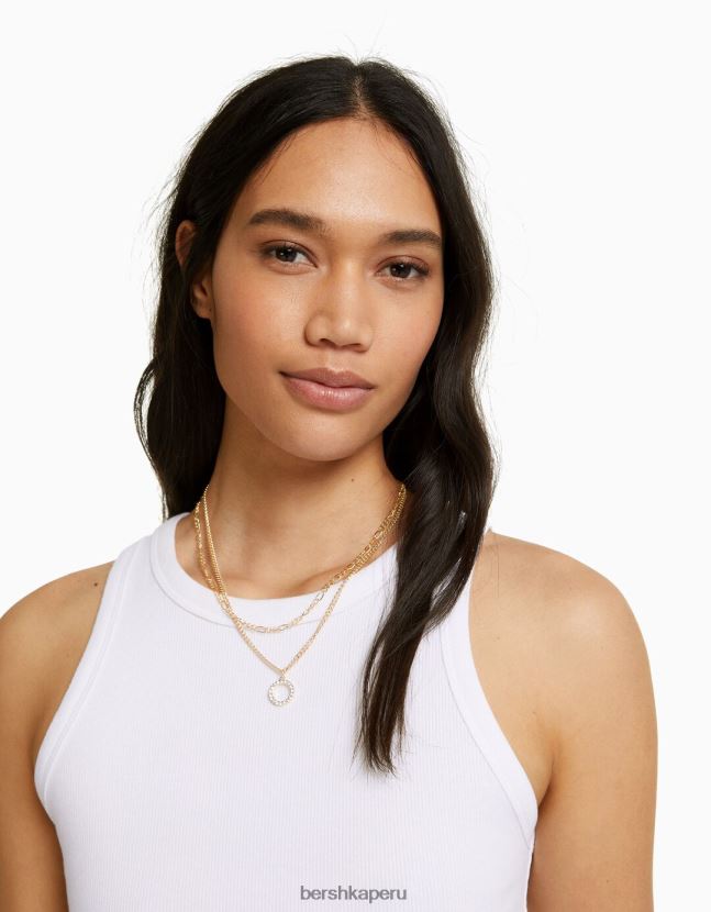 oro Bershka mujer pack de 4 gargantillas de cadena 806J6B2508