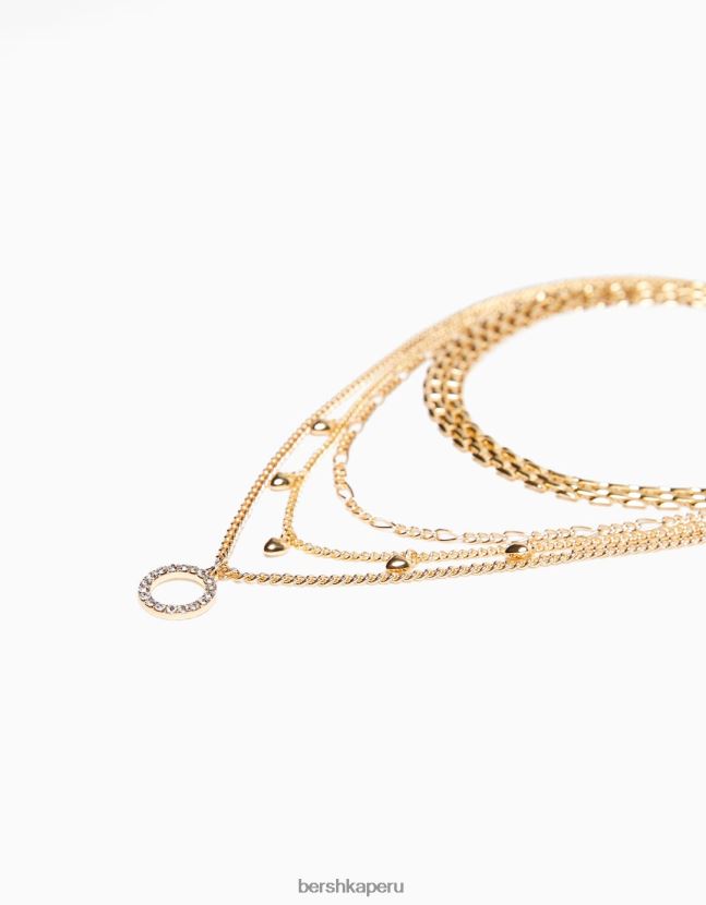 oro Bershka mujer pack de 4 gargantillas de cadena 806J6B2508