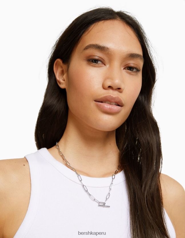 plata Bershka mujer juego de 3 collares de cadena 806J6B2442