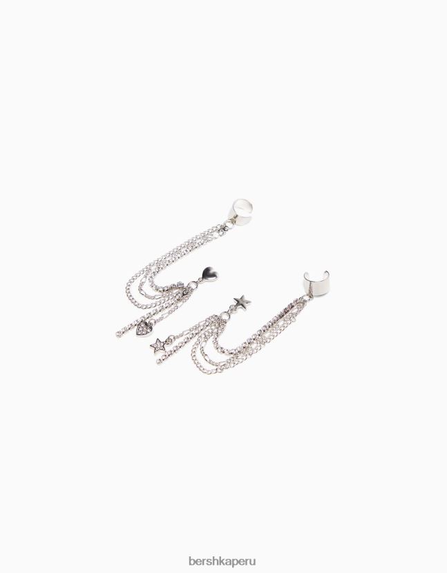 plata Bershka mujer pack de 2 pendientes ear cuff 806J6B2523