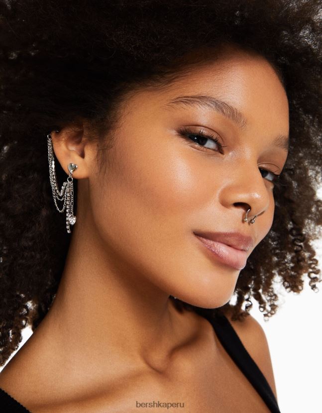 plata Bershka mujer pack de 2 pendientes ear cuff 806J6B2523