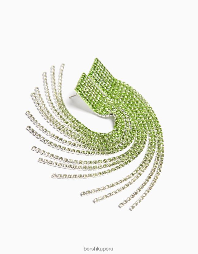 verde Bershka mujer pendientes de cascada de diamantes de imitación 806J6B1870