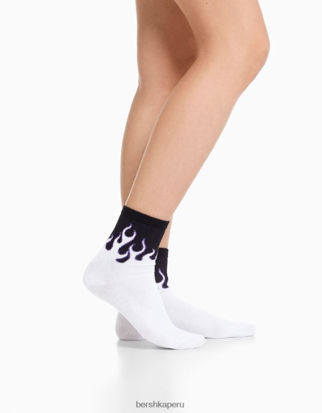 Violeta Bershka mujer juego de 3 calcetines estampados 806J6B2596