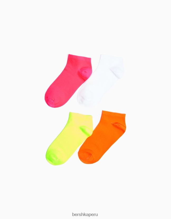 amarillo Bershka mujer pack de 4 calcetines bordados 806J6B2589