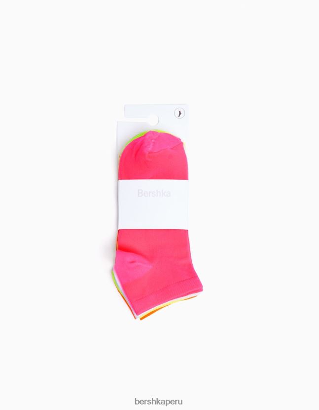 amarillo Bershka mujer pack de 4 calcetines bordados 806J6B2589