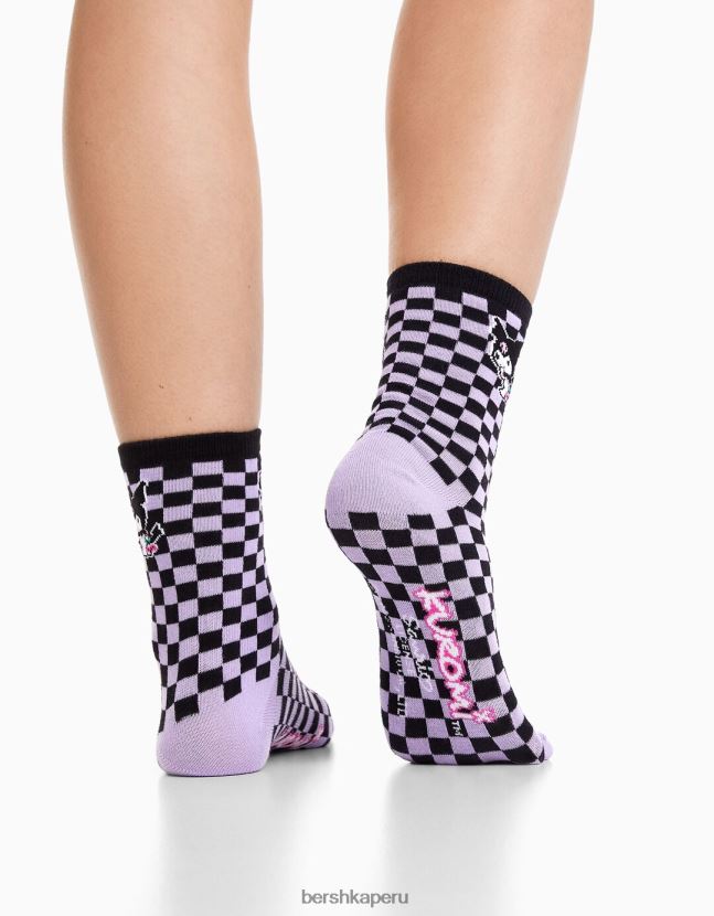 negro Bershka mujer Pack de 3 calcetines kuromi 806J6B2065