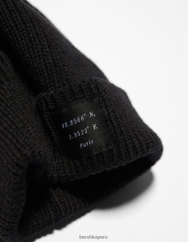 negro Bershka mujer gorro de punto 806J6B2556