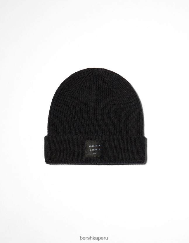 negro Bershka mujer gorro de punto 806J6B2556