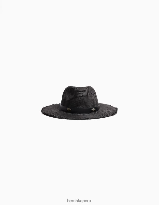 negro Bershka mujer sombrero con detalle de piel sintética 806J6B1859