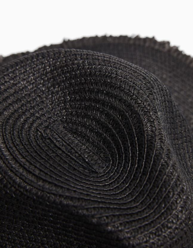 negro Bershka mujer sombrero con detalle de piel sintética 806J6B1859