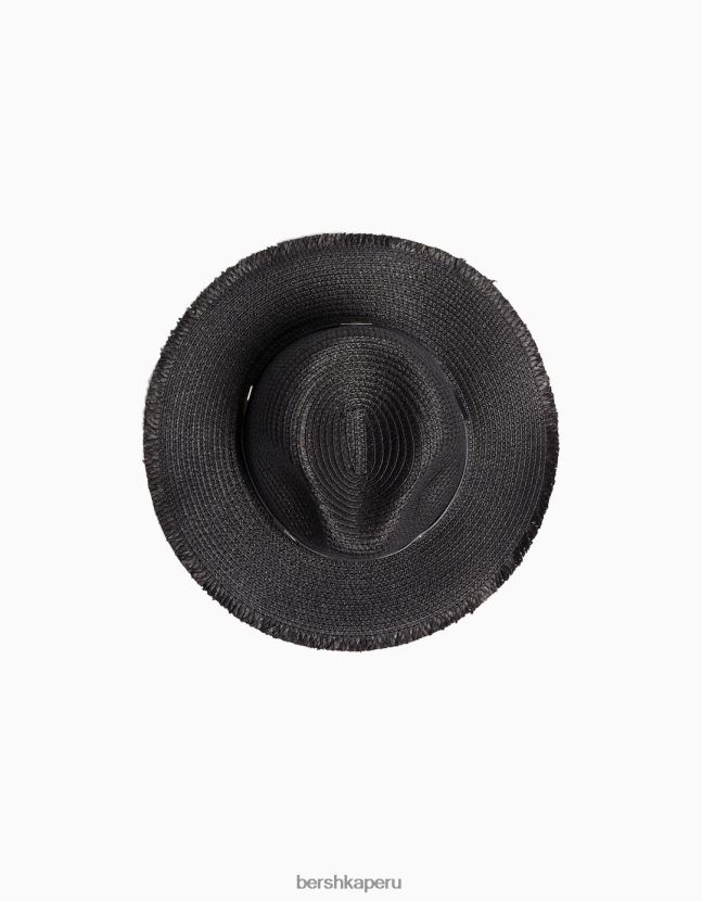 negro Bershka mujer sombrero con detalle de piel sintética 806J6B1859