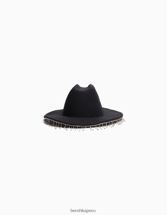 negro Bershka mujer sombrero de vaquero con pedrería 806J6B1909
