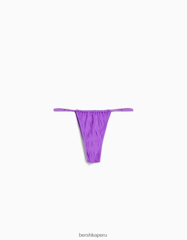 Violeta Bershka mujer braguitas de bikini con detalle fruncido 806J6B1819