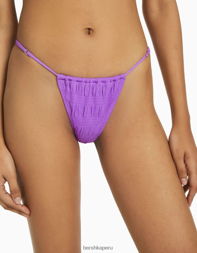 Violeta Bershka mujer braguitas de bikini con detalle fruncido 806J6B1820