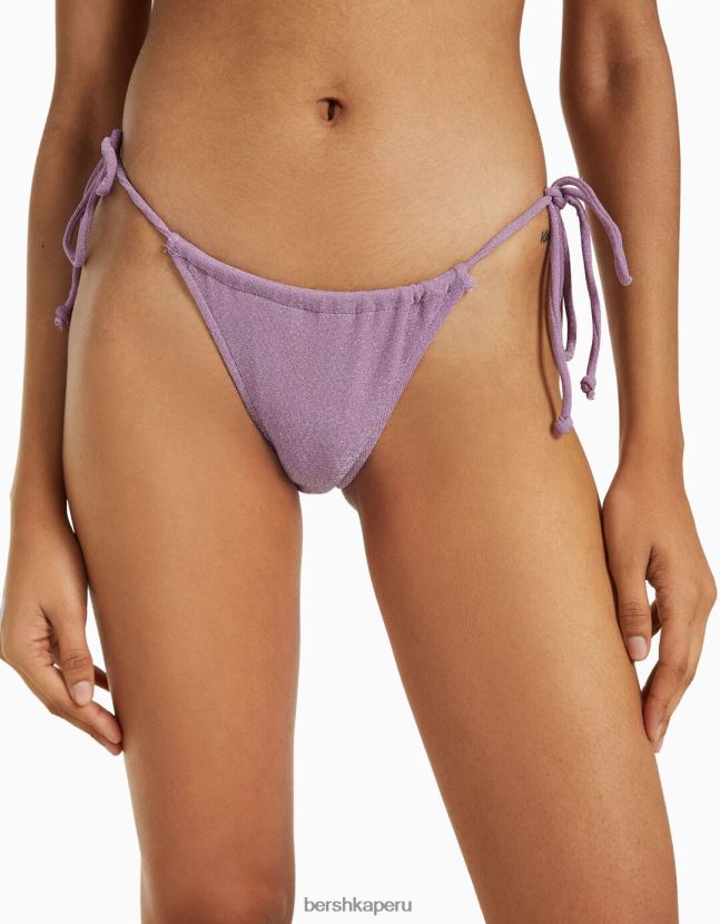 Violeta Bershka mujer braguitas de bikini hilo brillante 806J6B1808