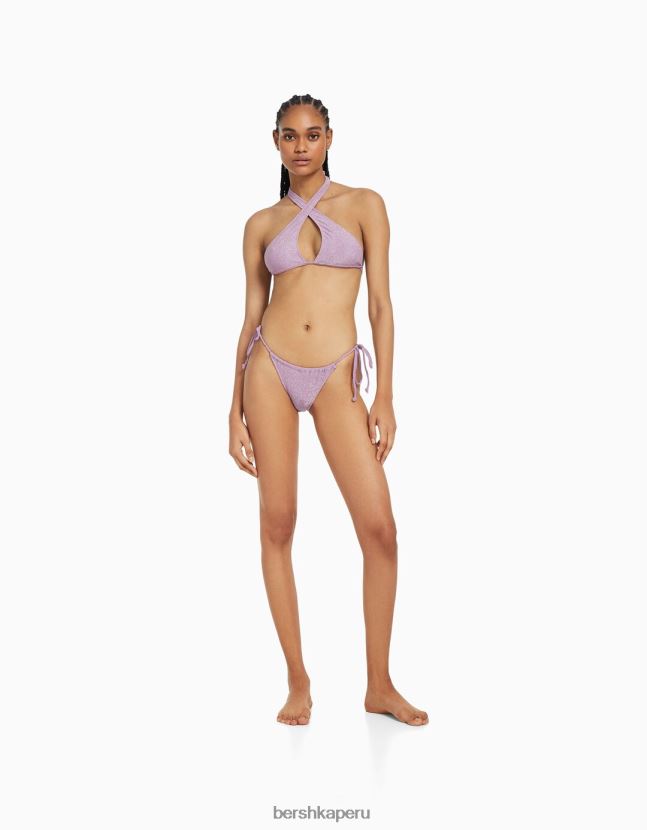 Violeta Bershka mujer braguitas de bikini hilo brillante 806J6B1808