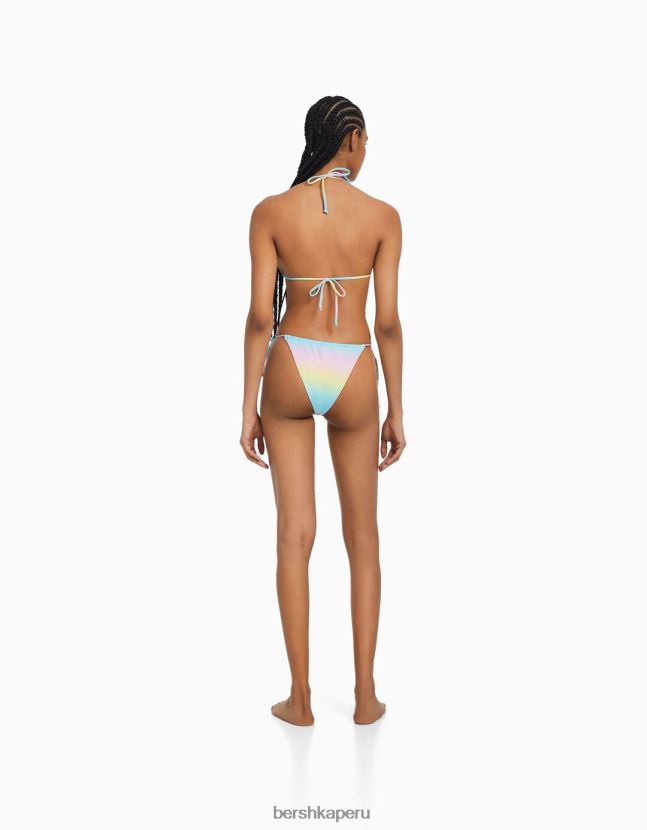 amarillo Bershka mujer braguitas de bikini sombreadas con detalle de cuentas 806J6B1815