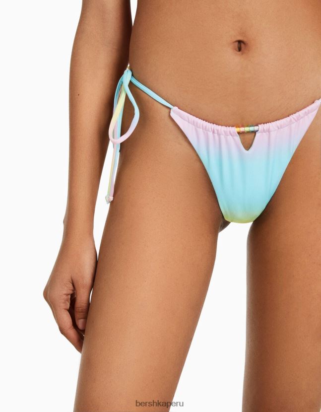 amarillo Bershka mujer braguitas de bikini sombreadas con detalle de cuentas 806J6B1815
