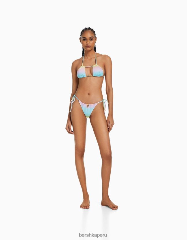 amarillo Bershka mujer braguitas de bikini sombreadas con detalle de cuentas 806J6B1815