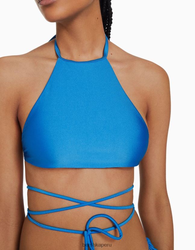 azul Bershka mujer top de bikini de surfista 806J6B1811