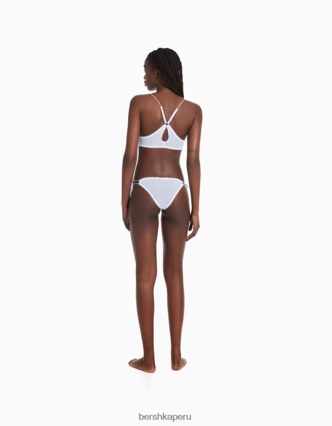 azul claro Bershka mujer braguitas de bikini fruncidas 806J6B1764