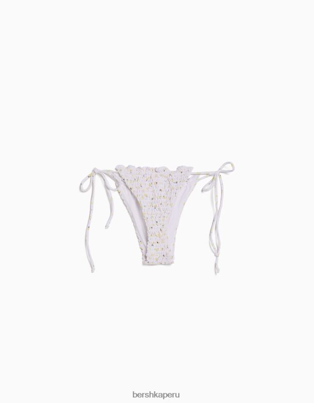 blanco Bershka mujer braguitas de bikini de crepé 806J6B1816