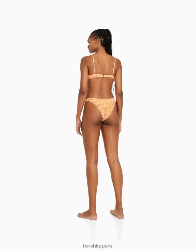 naranja Bershka mujer braguitas de bikini a cuadros vichy 806J6B1800