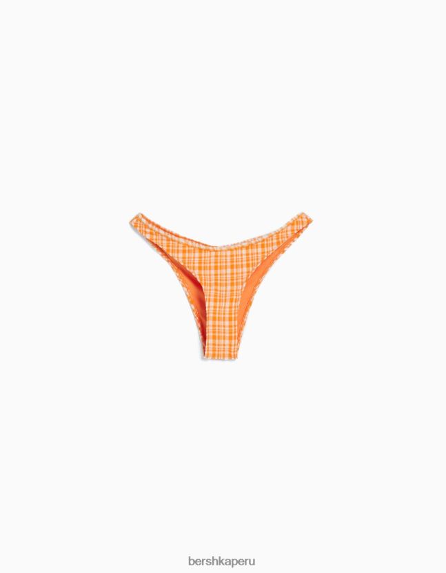naranja Bershka mujer braguitas de bikini a cuadros vichy 806J6B1800