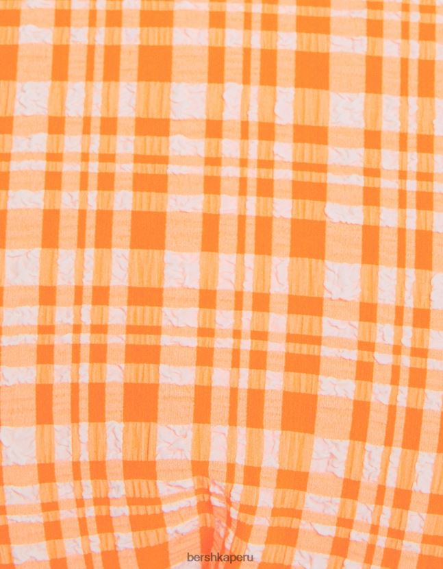 naranja Bershka mujer braguitas de bikini a cuadros vichy 806J6B1800
