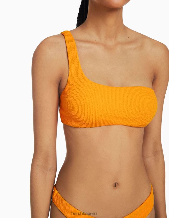 naranja Bershka mujer top de bikini asimétrico 806J6B1856