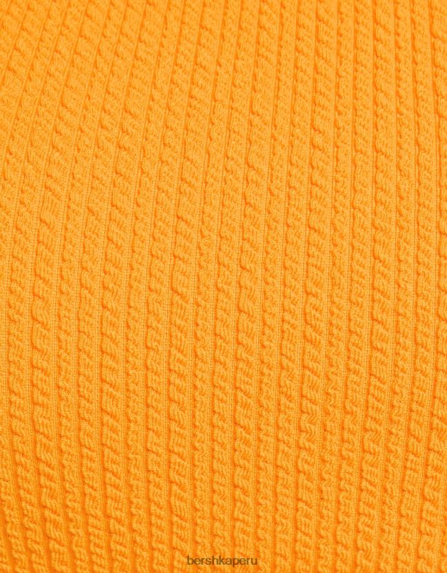 naranja Bershka mujer top de bikini asimétrico 806J6B1856