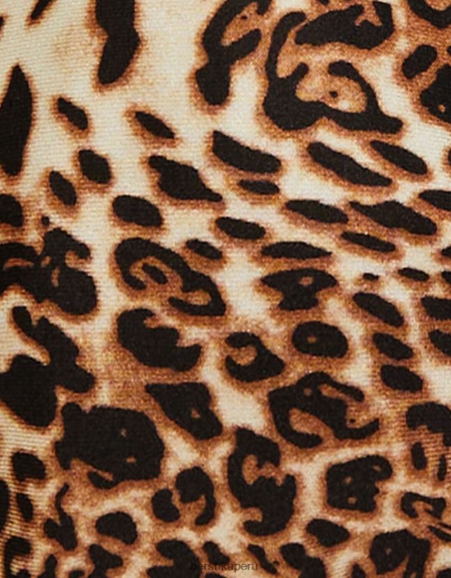 negro Bershka mujer braguitas de bikini con estampado animal 806J6B1771