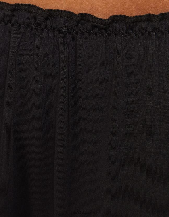 negro Bershka mujer conjunto de bikini de tejido fruncido 806J6B1794