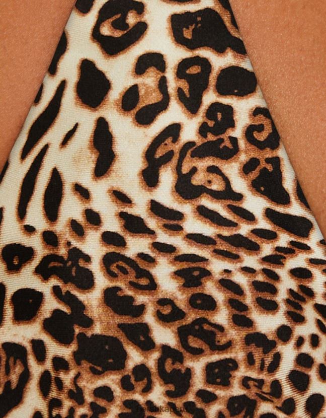 negro Bershka mujer top de bikini triangular con estampado animal 806J6B1770