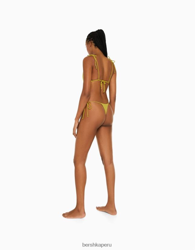 verde Bershka mujer braguitas de bikini anchas de canalé 806J6B1807