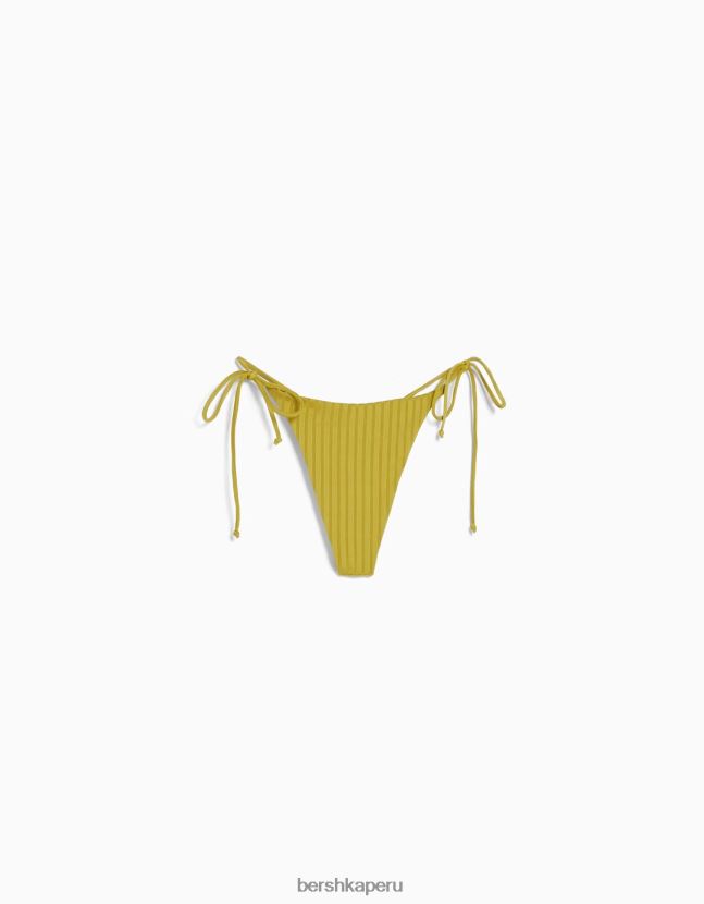 verde Bershka mujer braguitas de bikini anchas de canalé 806J6B1807