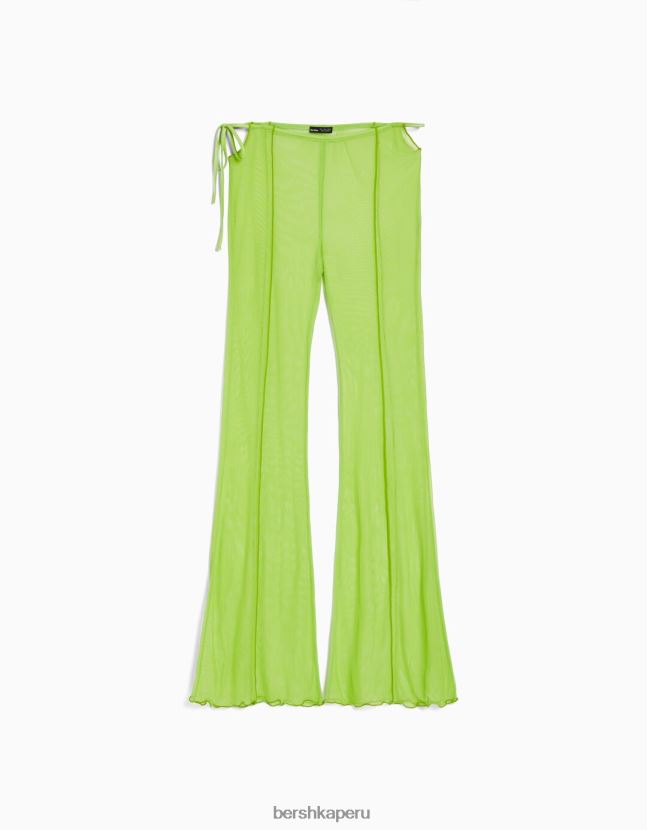 verde Bershka mujer pantalones de tul con aberturas laterales 806J6B1795