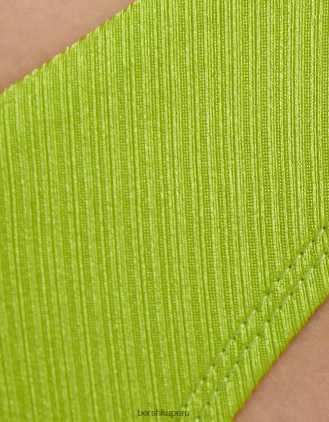 verde Bershka mujer top de bikini brillante con aros 806J6B1821