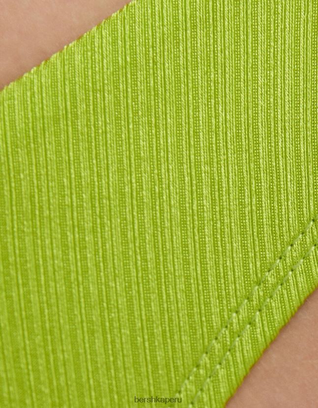 verde Bershka mujer top de bikini brillante con aros 806J6B1822