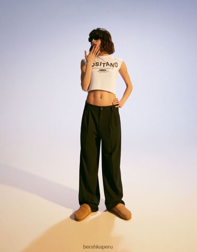 arena Bershka mujer zuecos de piel con hebilla 806J6B2038